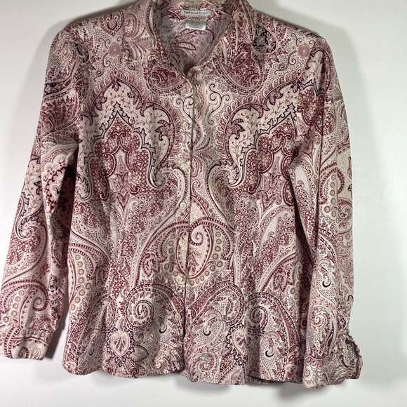 Van Heusen Long Sleeve Button Front Top Size XL - Picture 1 of 8